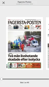 Fagersta-Posten e-tidning screenshot 2