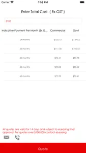 eLeasing Quote Calculator screenshot 1
