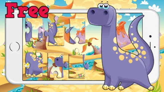 Pre-K Activities Puzzles - Dinosaur Jigsaw Game screenshot 2