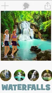 Waterfall photo frames with cut and paste montage screenshot 0