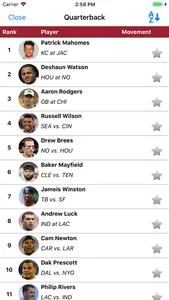 Fantasy Football Pos. Rankings screenshot 1