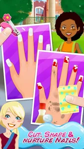 High School Nail Art Nail Salon - Girls Game! screenshot 1