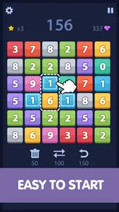 Match and Merge - Six board sizes number puzzle screenshot 1