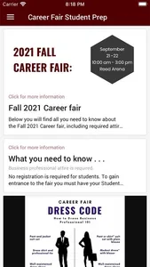 TAMU BSC Career Fair screenshot 2