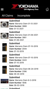 Yokohama OHT Warranty Wizard screenshot 5