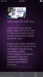 Radio Lagos 107.5 FM Tiwan N' Tiwa screenshot 1