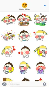 Chestnut Couple - Mango Sticker screenshot 0