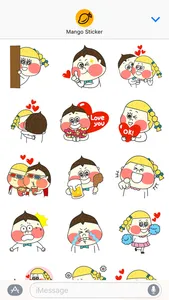 Chestnut Couple - Mango Sticker screenshot 1