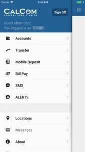 CalCom Mobile Banking screenshot 1