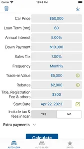 Car Loan Calculator,Auto Lease screenshot 0