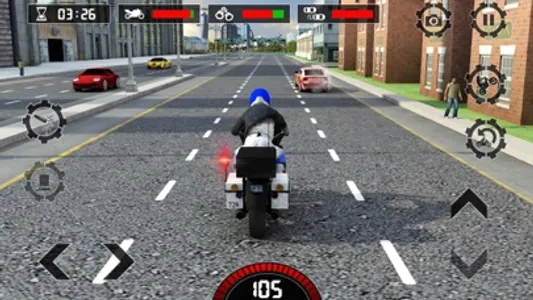 Police Bike Crime Patrol Chase 3D Gun Shooter Game screenshot 4