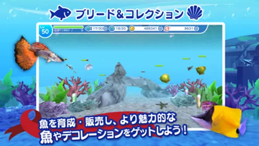 まったり癒し系無料アプリ - MyAquarium3D - screenshot 1