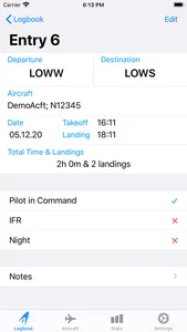 SkyPilot 3 - Flight Logbook screenshot 2