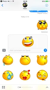 Yellow Bubble Emoji Sticker Pack for iMessage screenshot 1