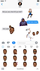 DurantEmoji by Kevin Durant screenshot 2