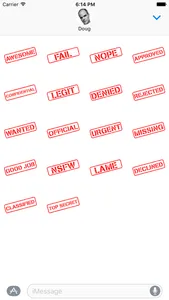 stamper ~ rubber stamp rejected sticker pack screenshot 1