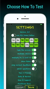TimesX Times Tables Tester screenshot 2
