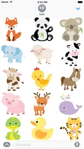 Cute Animal Friends Stickers screenshot 0