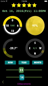 Moon stat - Starlit sky navi screenshot 1