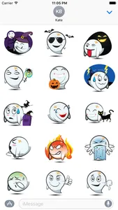 Cute Halloween Ghost - Sticker Pack for iMessage screenshot 0