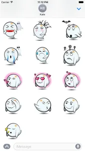 Cute Halloween Ghost - Sticker Pack for iMessage screenshot 1