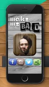 Bald Head Virtual Barber Shop Funny Picture Frames screenshot 3