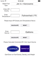 Gammon API Gravity Calculator screenshot 0