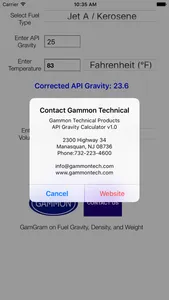 Gammon API Gravity Calculator screenshot 2