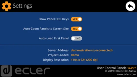 Ecler UCP v2 screenshot 4