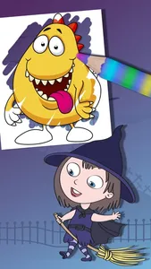 Halloween coloring pages – Paint monsters & zombie screenshot 1