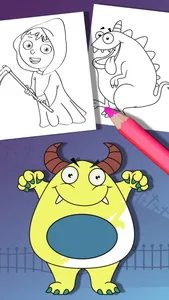 Halloween coloring pages – Paint monsters & zombie screenshot 3