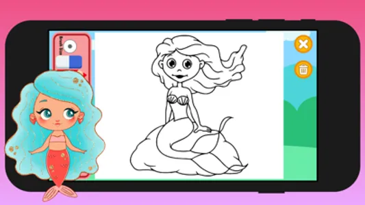 Coloring Mermaid and Princess screenshot 3