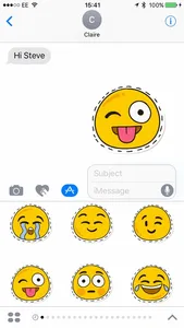 Smiler Stickers for iMessage screenshot 1