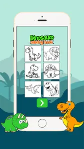 coloring dinosaurs cute and easy drawings screenshot 1