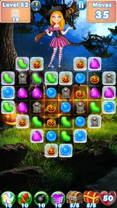 Candy Halloween Games Match 3 screenshot 1