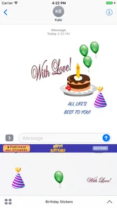 Birthday Stickers - Messages screenshot 2