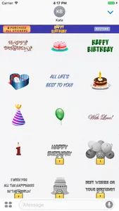 Birthday Stickers - Messages screenshot 3