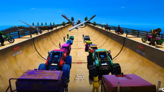 Superhero Car: Mega Ramp Games screenshot 1