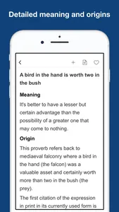 Dictionary of Phrase Origins screenshot 1