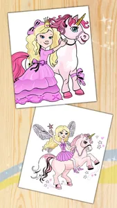 Unicorn & pegasus coloring pages Fantastic animals screenshot 0