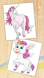 Unicorn & pegasus coloring pages Fantastic animals screenshot 3