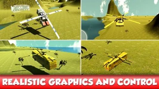 Flying School Bus Simulator: Extreme Flight Pilot screenshot 4