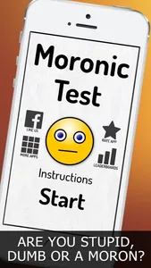 Moronic Test - Stupid Moron Idiot Quiz Game Free screenshot 0