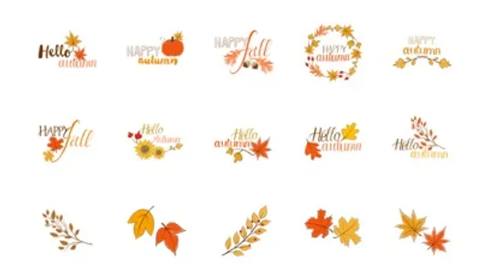 Happy Autumn Hand Drawn Stickers screenshot 0