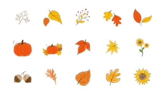 Happy Autumn Hand Drawn Stickers screenshot 1