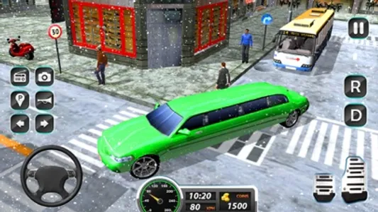 Limo Driver free 3D simulator-Offroad Snow Mania screenshot 1