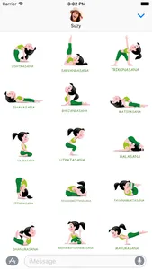 Yoga Poses Emojis for iMessage screenshot 1