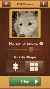 Wolf Jigsaw Puzzles - Fun Brain Training Game Free screenshot 1