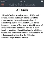 Hydric Soil Indicators screenshot 3