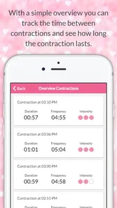 Pregnancy Contractions Timer screenshot 1